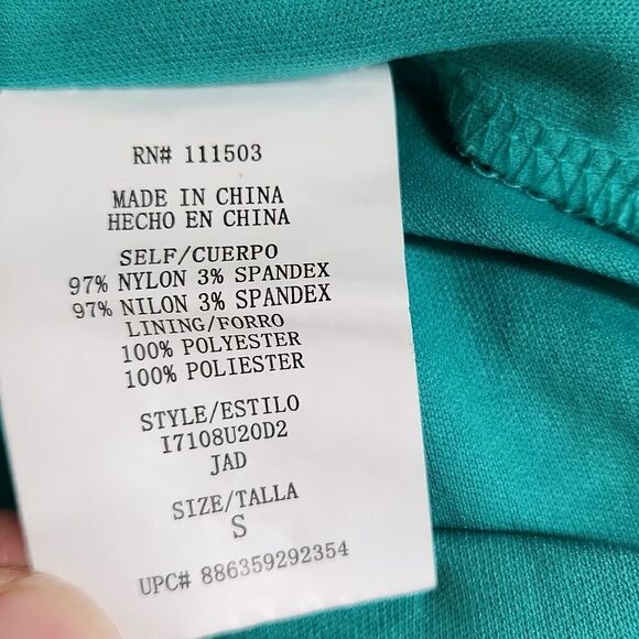 🔺️Lily Rose Teal Sequined One Shoulder Belted Sash Dress Small - Picture 10 of 12